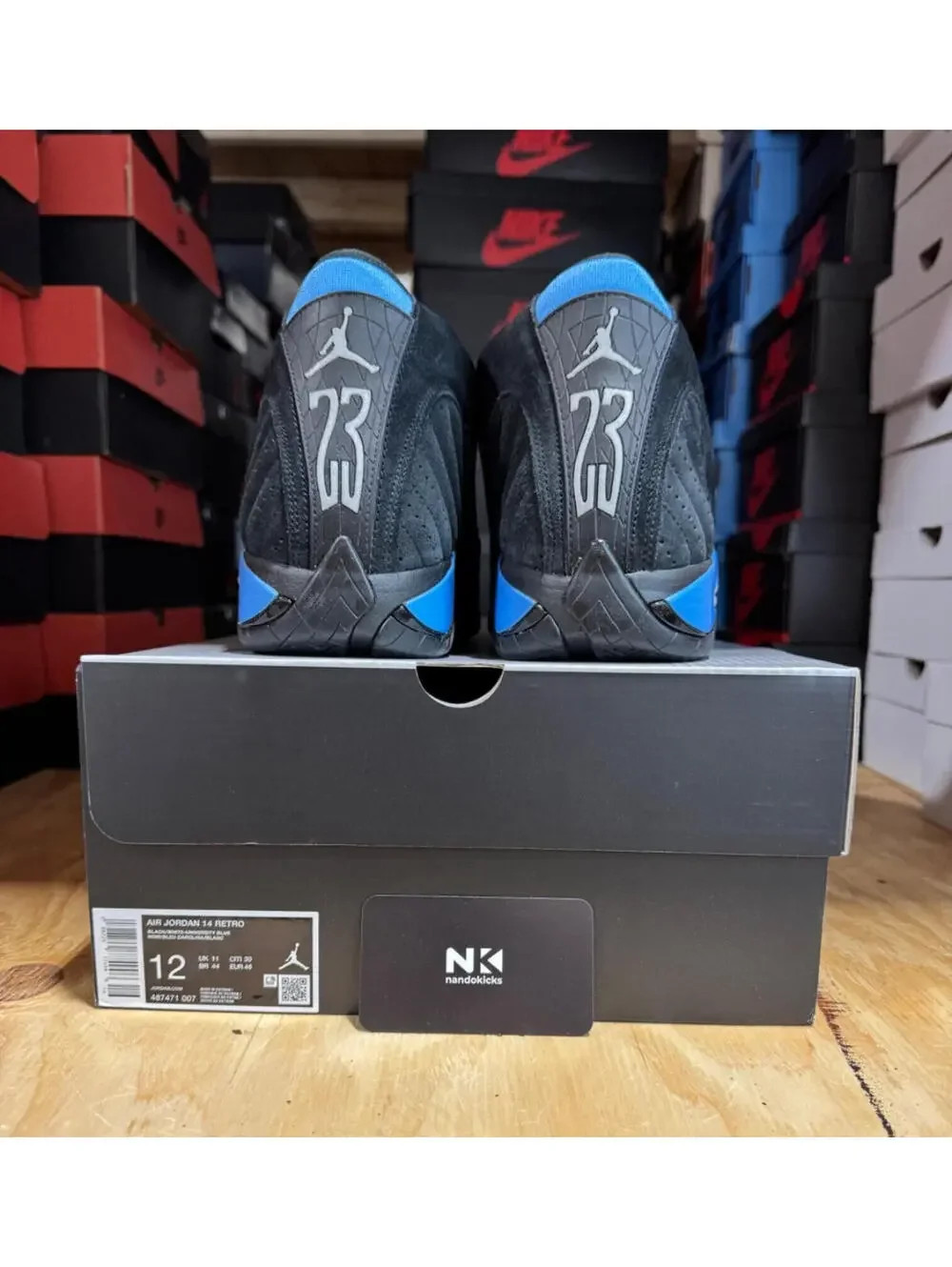 Air Jordan 14 Retro 'Black University Blue' 2026 487471 007 Size 10.5